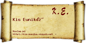 Kis Euniké névjegykártya